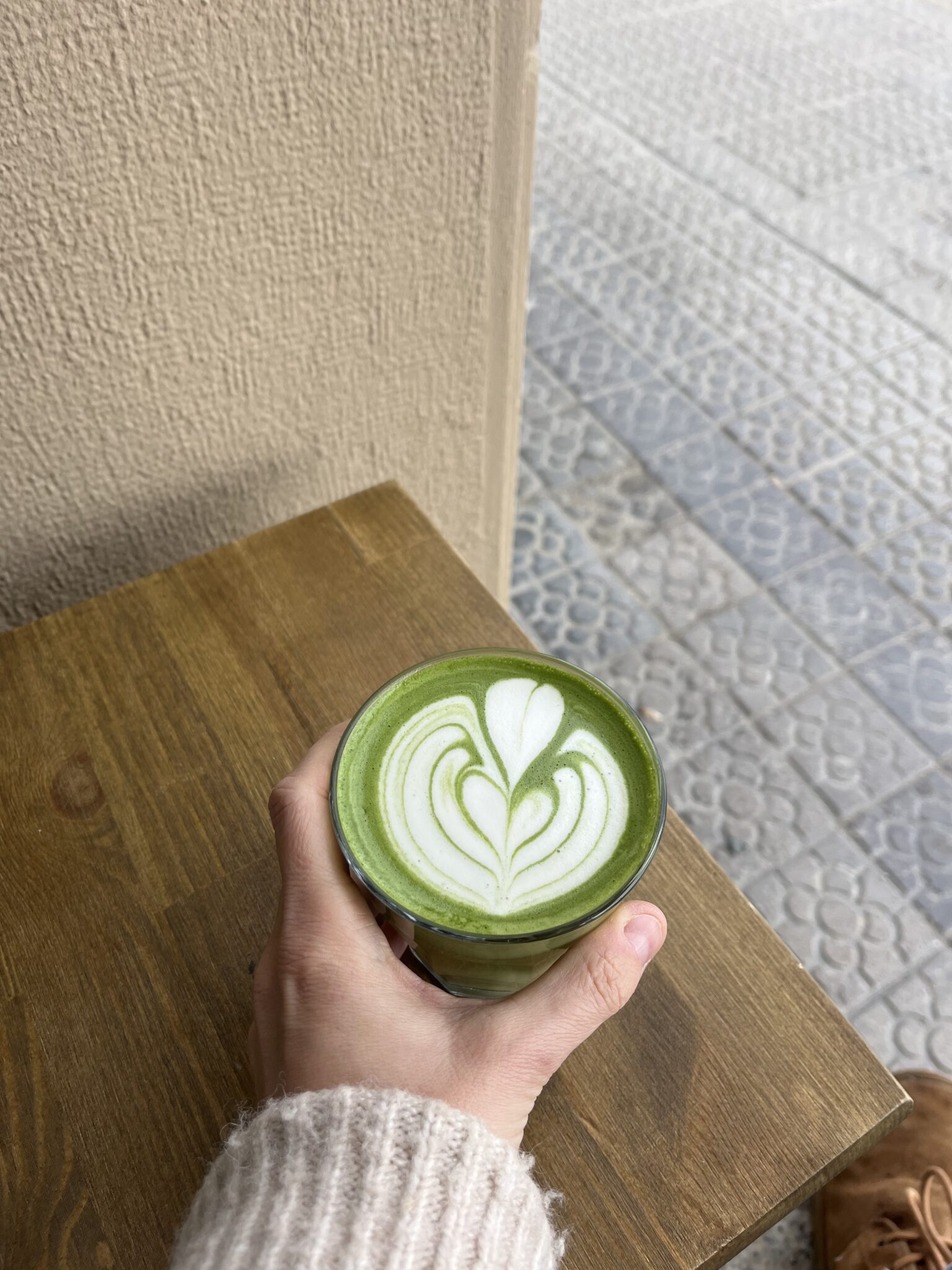 Matcha latte en ARVO Bilbao
